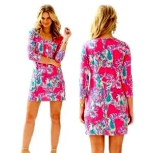 Lilly Pulitzer Pink and Blue Long Sleeve Dress